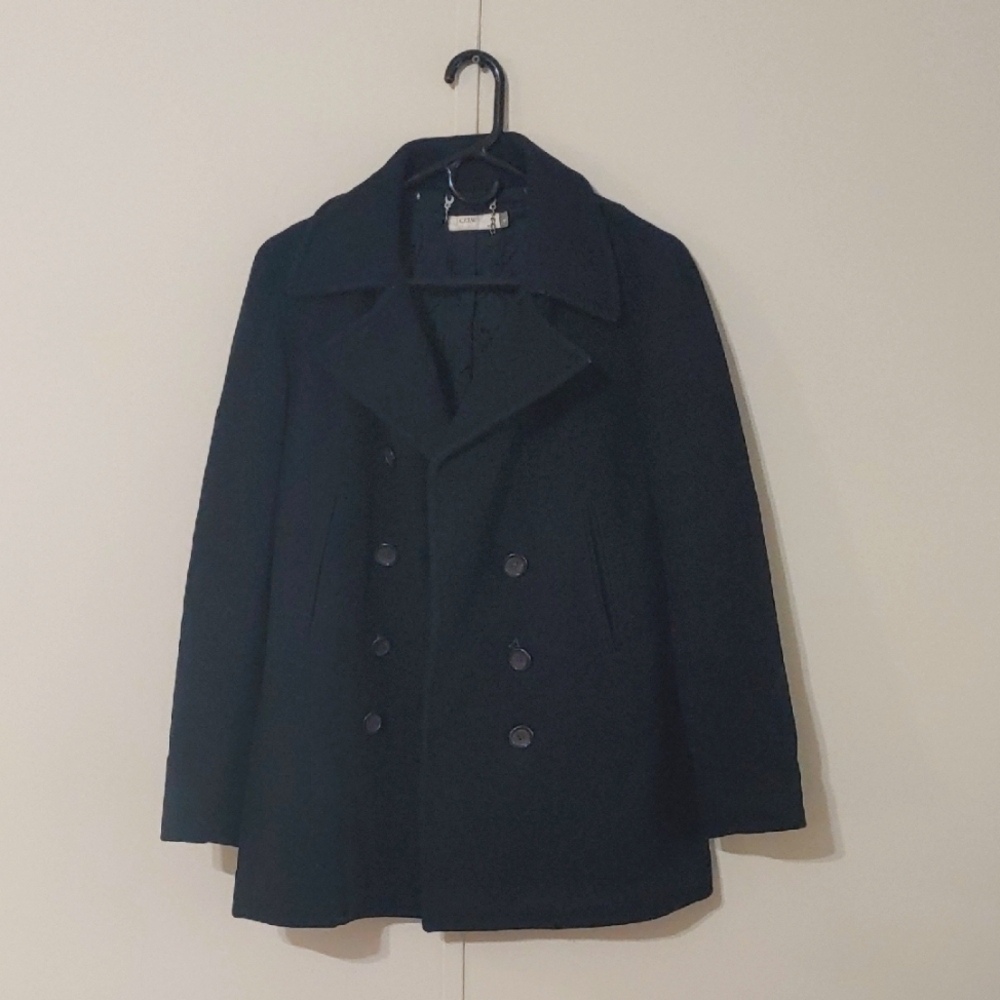 J. Crew Black Women's Black Wool Peacoat Thinsulate Insulation Size M